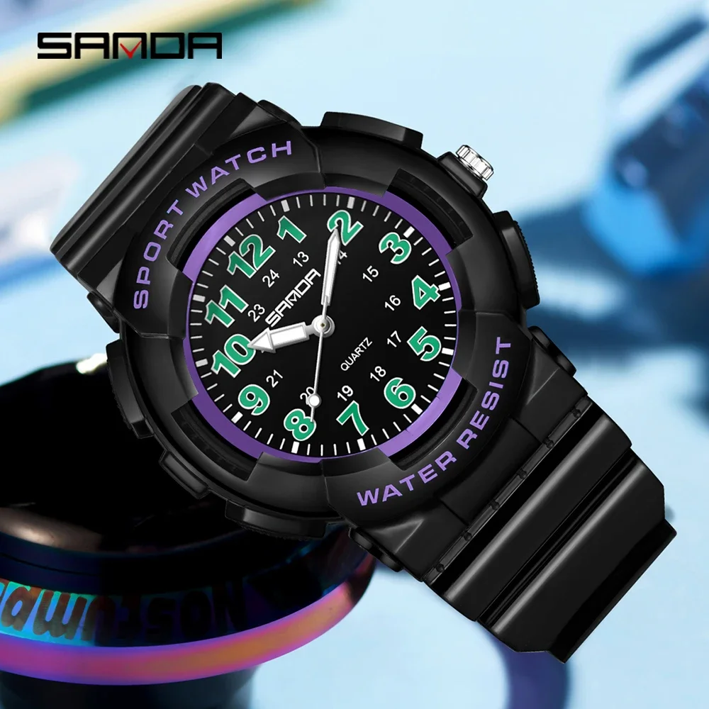 

SANDA Новинка 6316, модные мужские и женские электронные часы, многофункциональные водонепроницаемые модные студенческие электронные часы