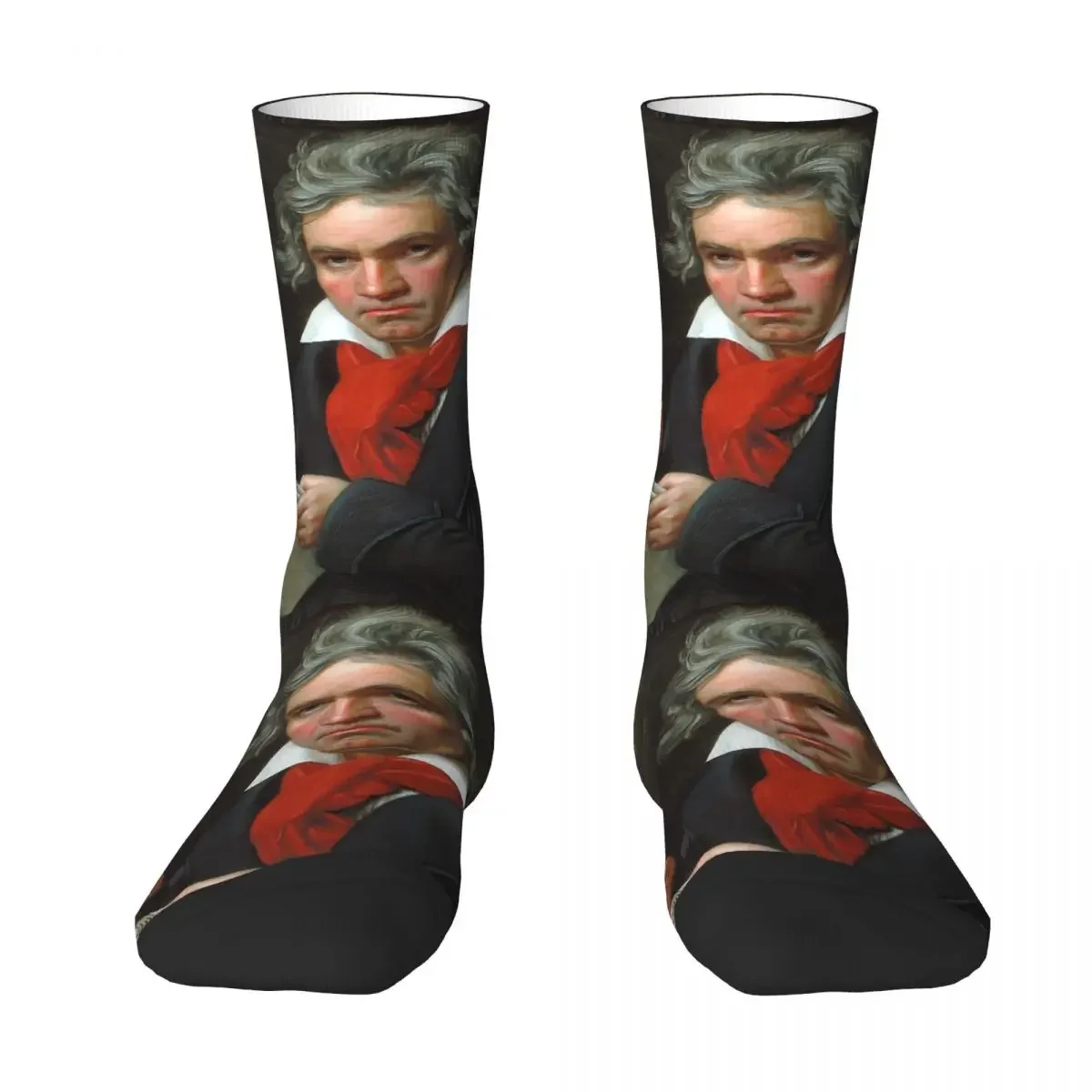 Ludwig Van Beethoven Socks Harajuku Sweat Absorbing Stockings All Season Long Socks Accessories for Unisex Gifts