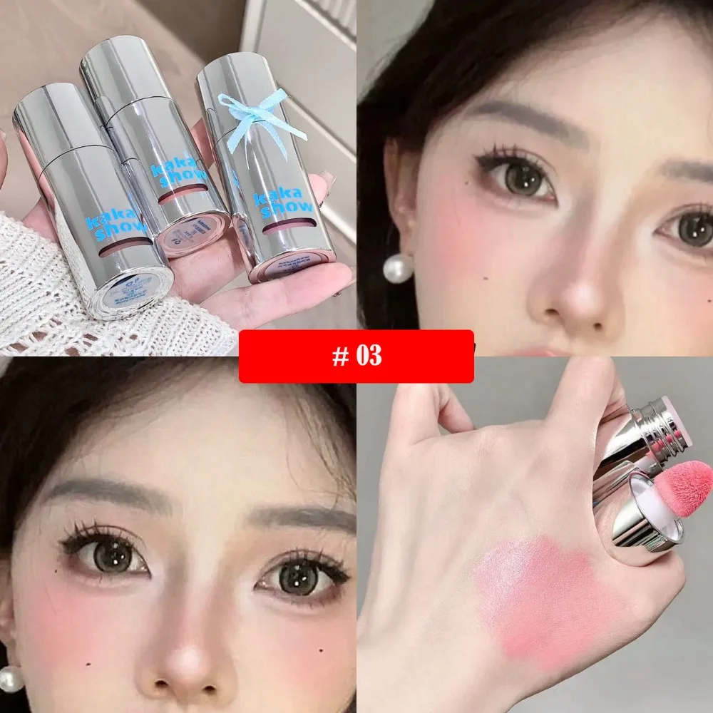 6 Colors Liquid Blush with Spone Head Moisturizing Cheek Liquid Blush Cream Longlasting Color Enhancing Makeup Rouge