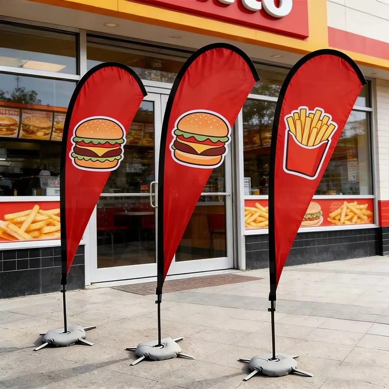 Custom Promotional Flags Banners Beach Garden Polyester Display Flag with logo Print for Outdoor Promotions