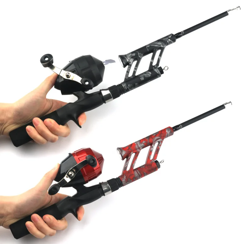 Inner Wiring Zhongtong Fishing Rod Set, Carbon Portable Telescopic Mini Fishing Rod Fishing Gear Set