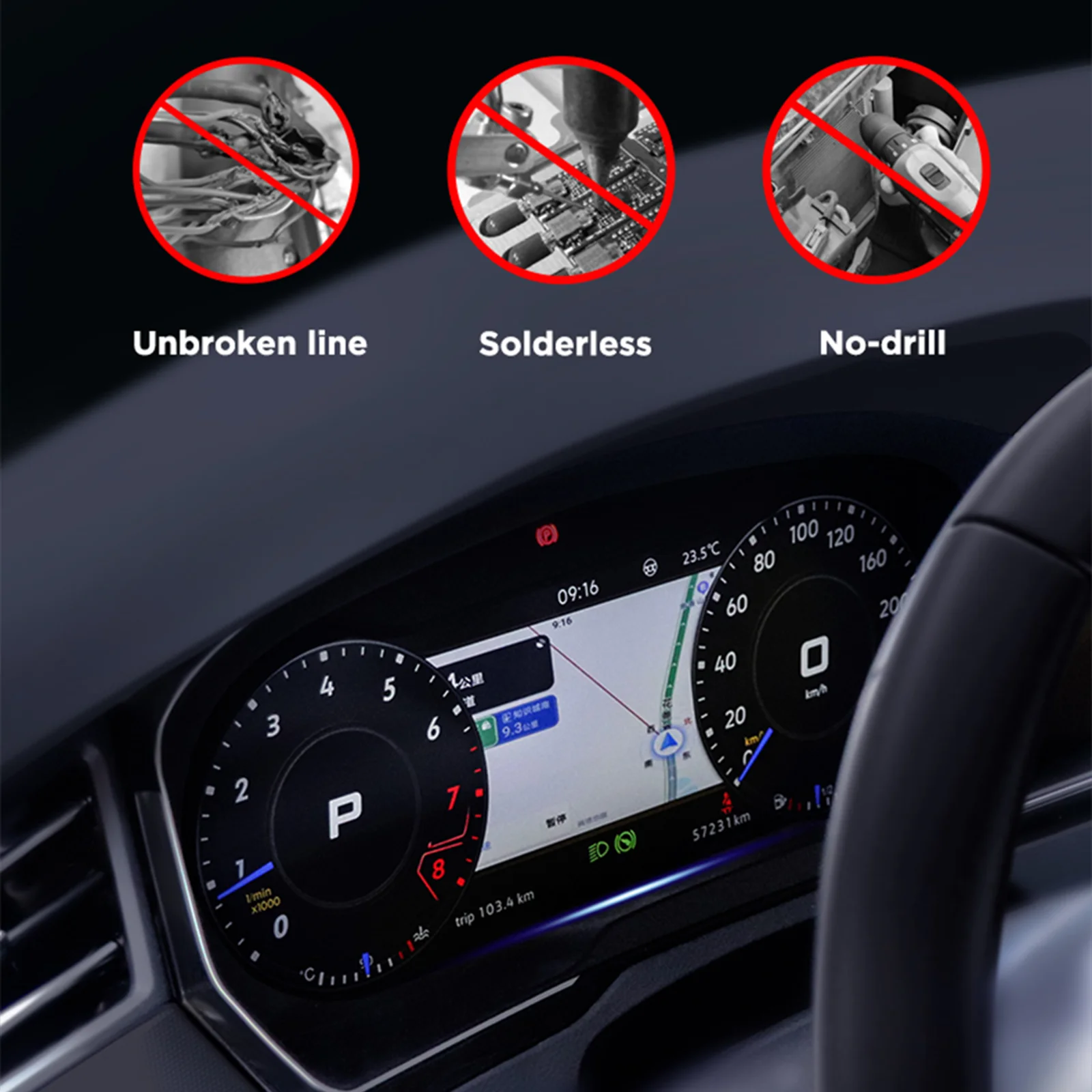 Panel de Instrumentos Digital LCD para VW Golf 5 MK5 Años 2004 05 06 07 08, Tablero Virtual 4