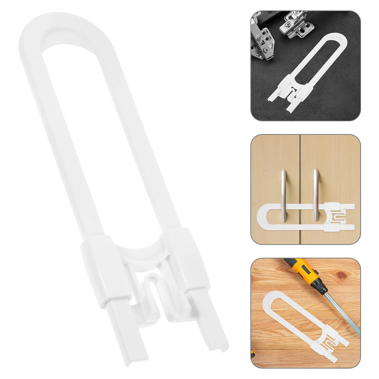 

6Pcs Safety Cabinet Locks Adjustable U-Shaped Baby Proof Latches for Drawers Cupboards Doors Child Safety Lock