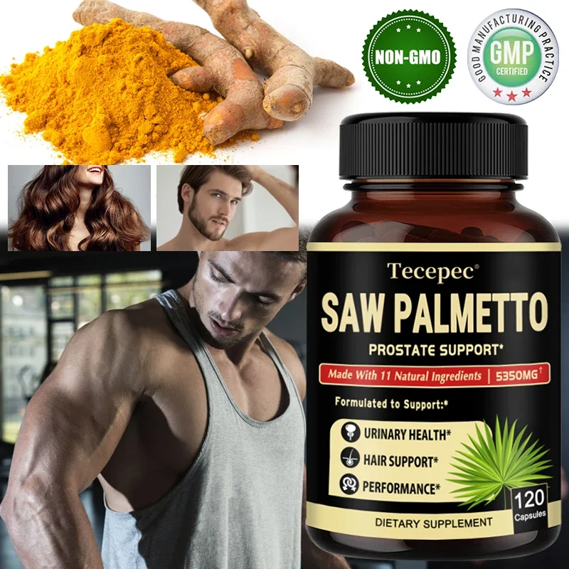 Saw Palmetto Capsules - Men's Prostate Health, Reduce Urinary Frequency, Promote Hair Growth