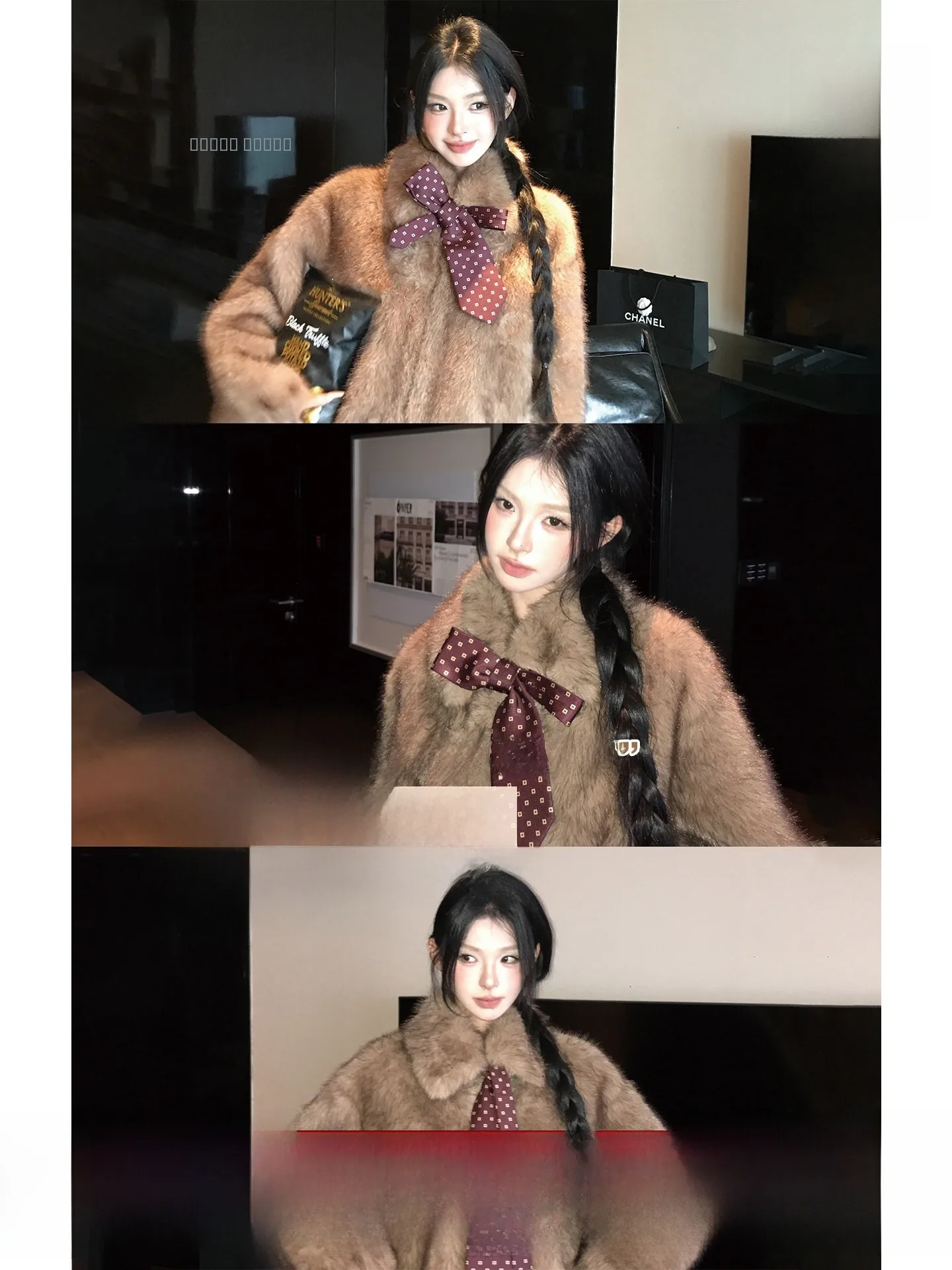 

Экологичная женская шуба из кроличьего меха с длинными рукавами, на молнии, с воротником-стойкой, интегрированным мехом, в корейском стиле, приталенного кроя