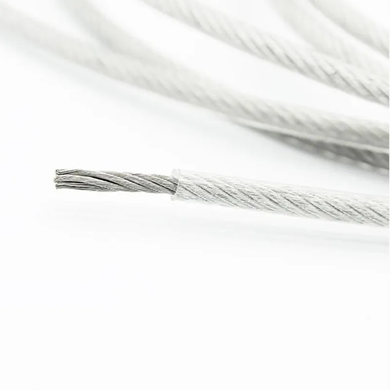 10 Meter Steel PVC Coated Flexible Wire Rope Soft Cable Transparent Stainless Steel Clothesline Diameter 1mm 1.2mm 1.5mm 2mm 3mm