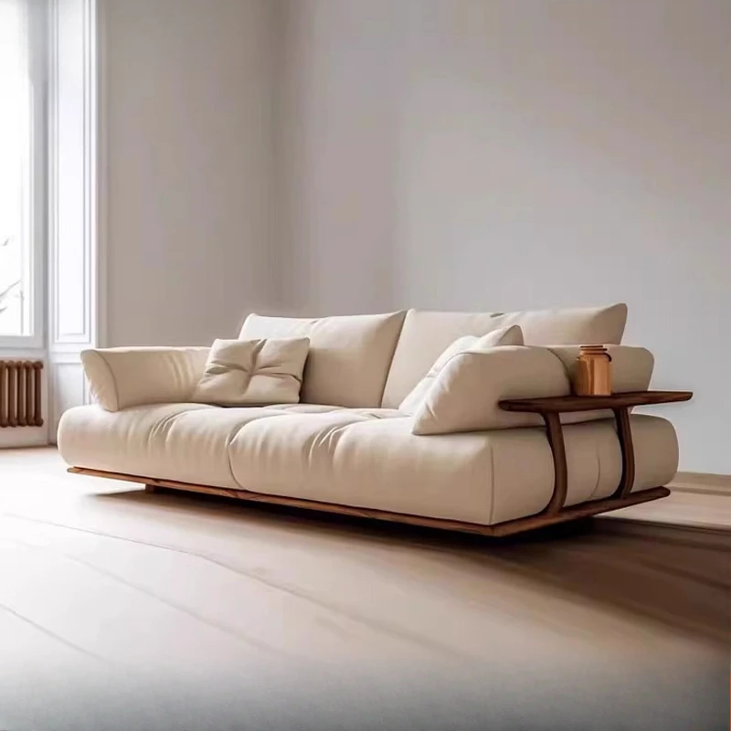 أرائك غرفة المعيشة الفاخرة باللون البيج ذات الجودة الإيطالية أرائك صالة كسولة لغرفة المعيشة بمقعدين أثاث منزلي حديث Divano Moderno