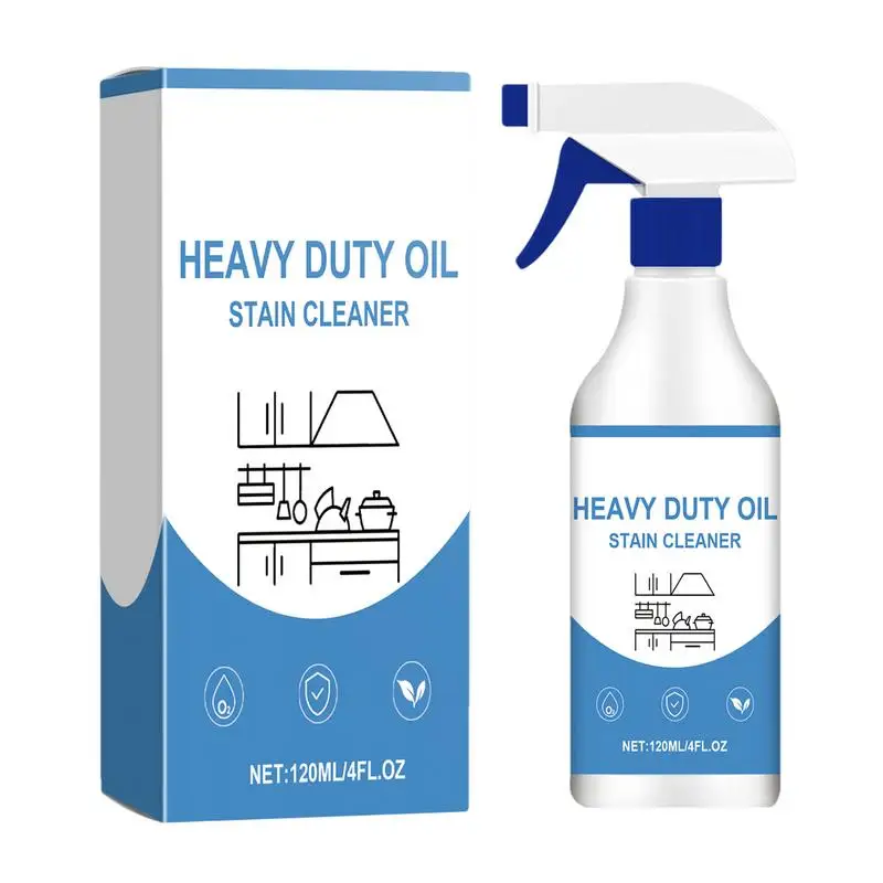 Oil Stain Cleaner Spray Grills Dirt Oil Cleaning 120ml Heavy Oil Stain Cleaner Spray Degreaser Cleaner Stubborn Greaser For