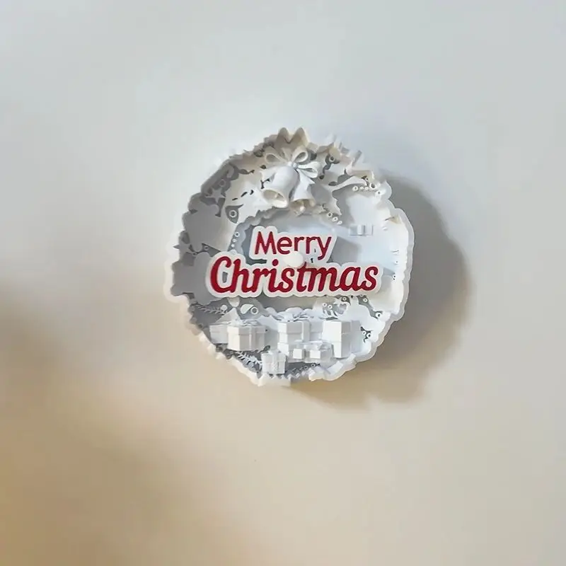 

3D Christmas Shadow Projector Night Light Interactive Wall Decor for Bedroom Holiday Ambiance Home Room Decor Wall Light Lamp