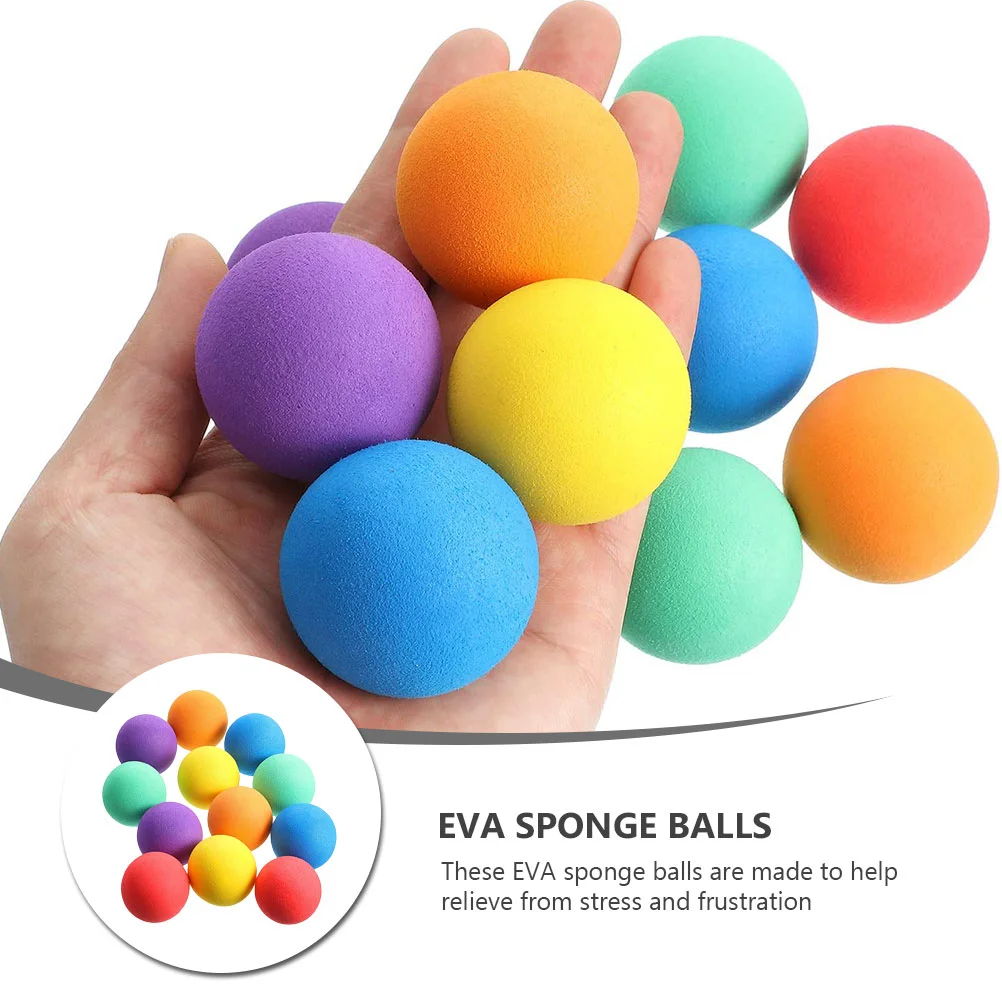 24 Pcs Eva Sponge Ball Child Coloful Balls Relax Toys Kids Stress for Plaything Soft