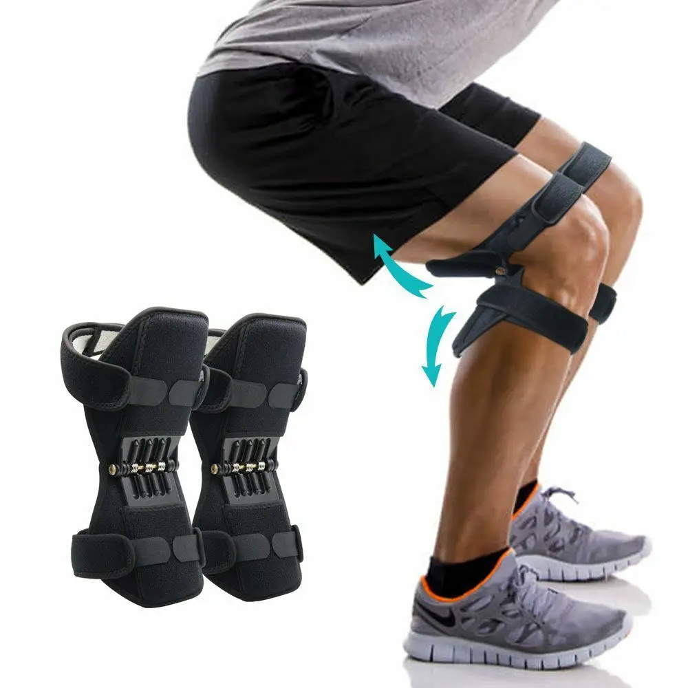 Sport Joint Patella Power Lift Knee Braces Elderly Walking Support Protect Fixed Booster Breathable Rebound Spring Knee New