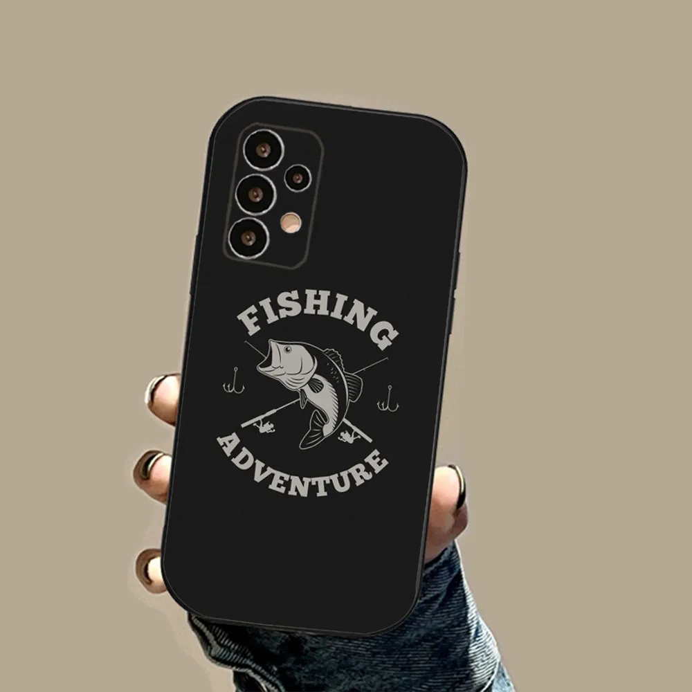 Nash Fishing Logo Phone Case For Samsung S24,23,23,22,30,21,10,9,Note20 Ultra,Lite,Ultra,5G,Plus,FE,Black Soft Case