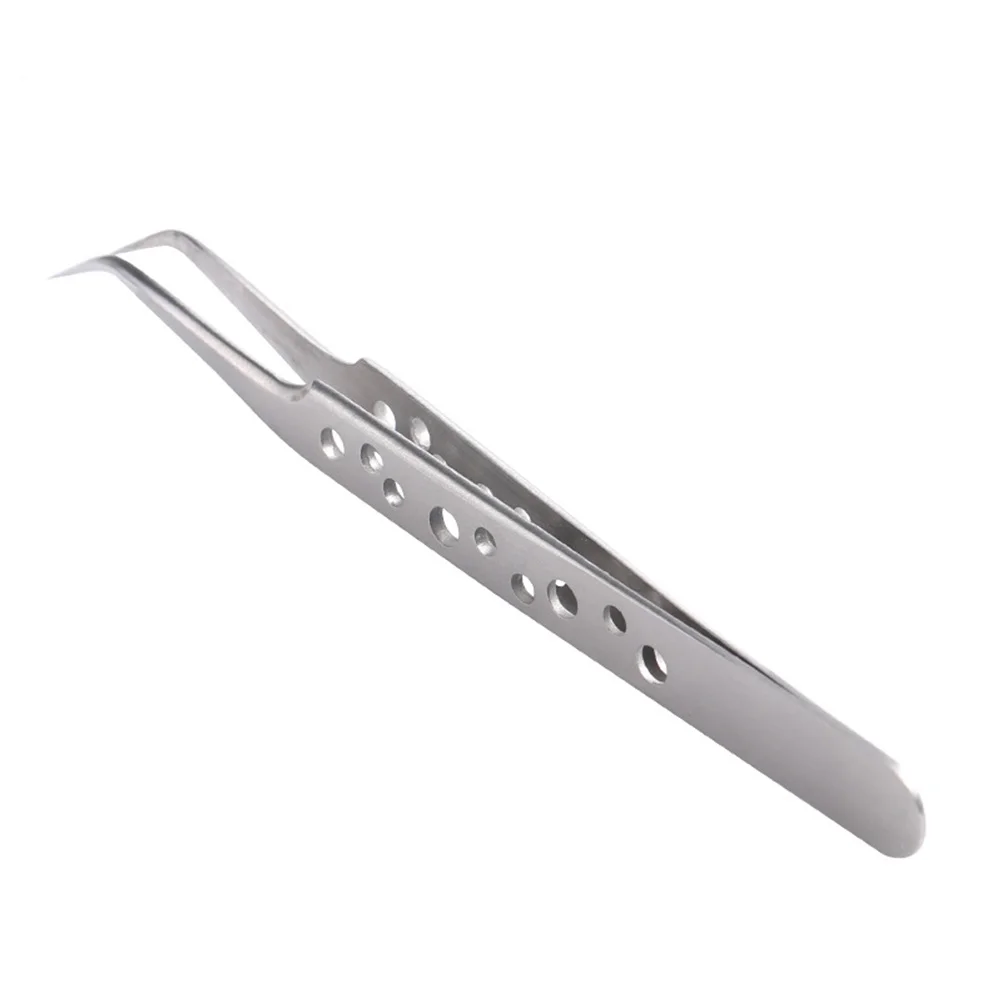 

2Pcs Eyelash Tweezers Anti-Static Nonmagnetic Sharp Point Manicure Nail Tools Premium Steel Ergonomic Professional Home Use