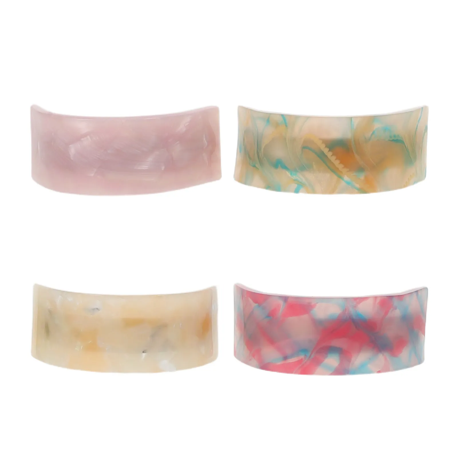 4Pcs Bun Clips for Spring Claw Clip Acetate High Ponytail Clip Elegant Women Barrettes Fashion Hair