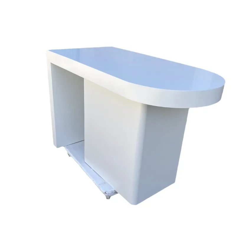 Wooden paint table, Nakajima front desk, display table, display case