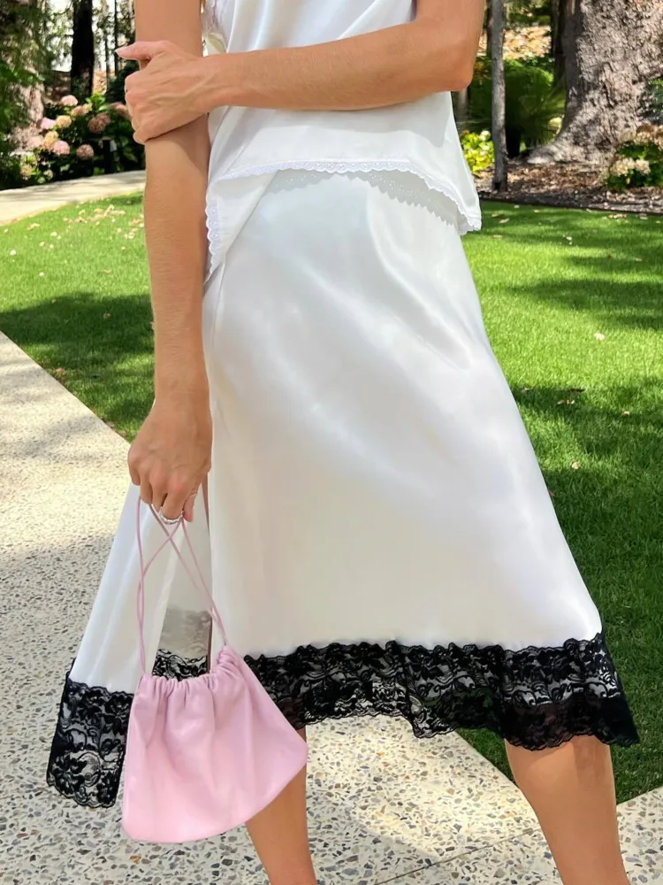 

Blifanbo кружевная боковая сексуальная тонкая мини-юбка для женщин с высокой талией и разрезом в стиле пэчворк модная элегантная новая женская мини-юбка уличная одежда