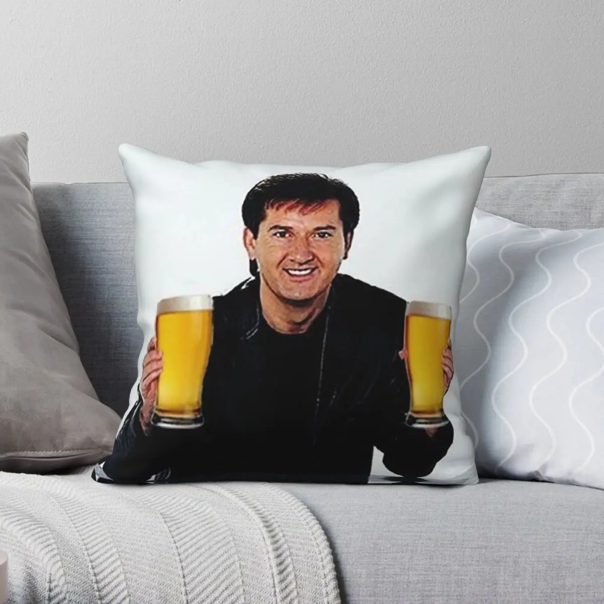 Daniel O'Donnell Pints Pillowcase Polyester Linen Velvet Pattern Zip Decorative Pillow Case Sofa Cushion Cover