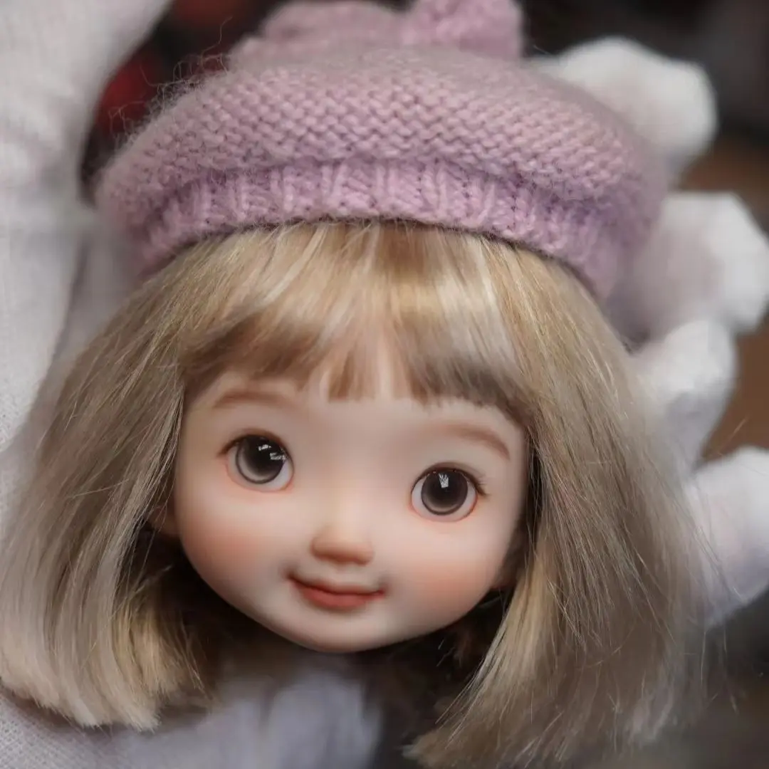

Коллекционная кукла BJD 1/6 K3 с большой головой, милая девочка, только голова из высококачественной смолы (Doudou в комплект не входит)