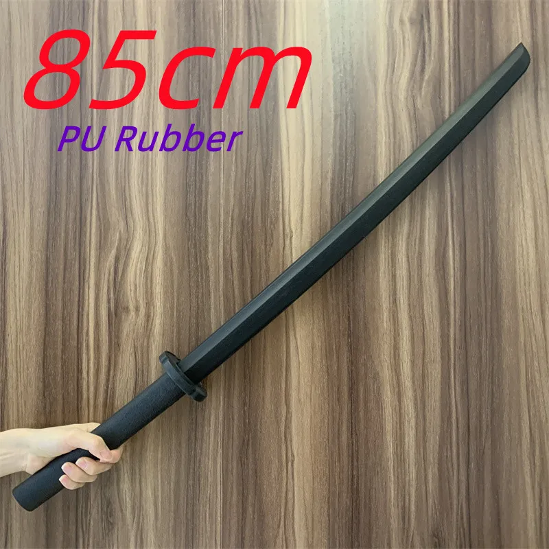 Classic Training Knife Black Ninja Sword Assassination Cosplay Sword Killer Prop Role Cos Protector Knife PU Rubber Weapon Moddl