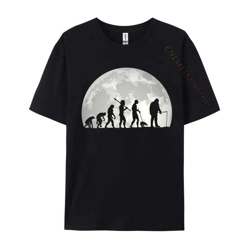 

Fisherman Human Evolution Moon Funny Human Fishing Evolution T-Shirts Fashion Men Tops Tees T-Shirts Men Clothing