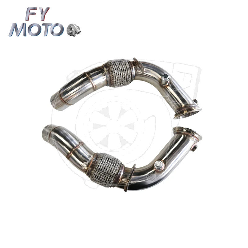 Exhaust Downpipe for  F10 F12 F13 M5 M6 High Flow 76mm S63 engine M PERFORMANCE