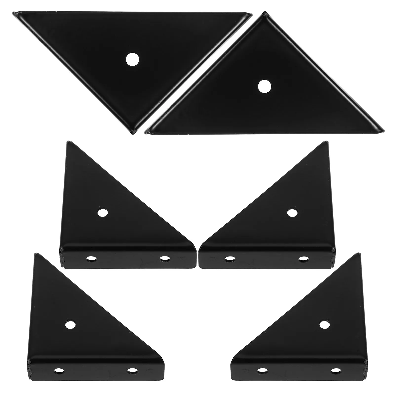 6Pcs Sturdy Steel Corner Braces Triangle Angle Brackets for Bed Reinforcement Furniture Cabinets Doors Tables Chairs Corner