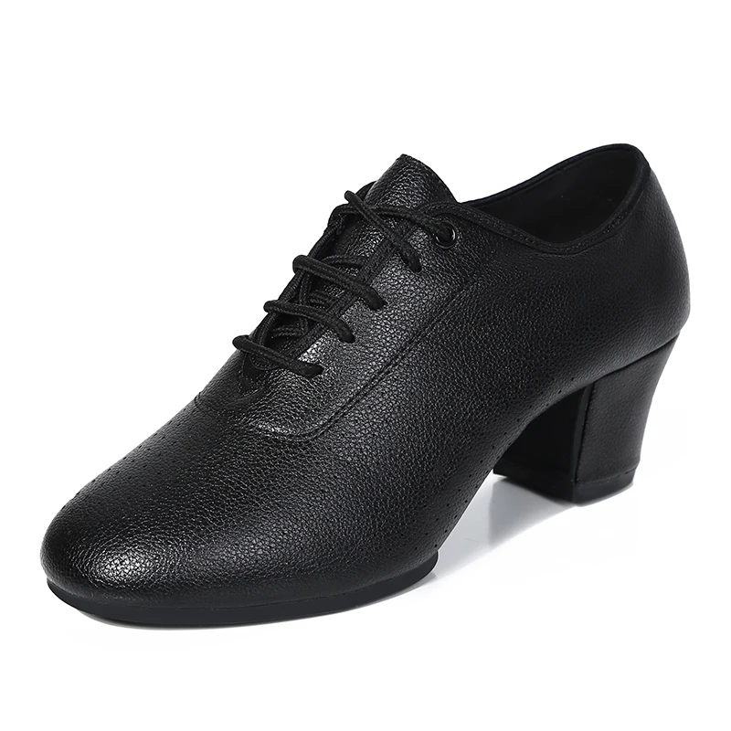 Zapatos de baile modernos de cuero para mujer, zapatos de baile latino/Tango/salón, suela de goma, tacones de 5cm, envío directo