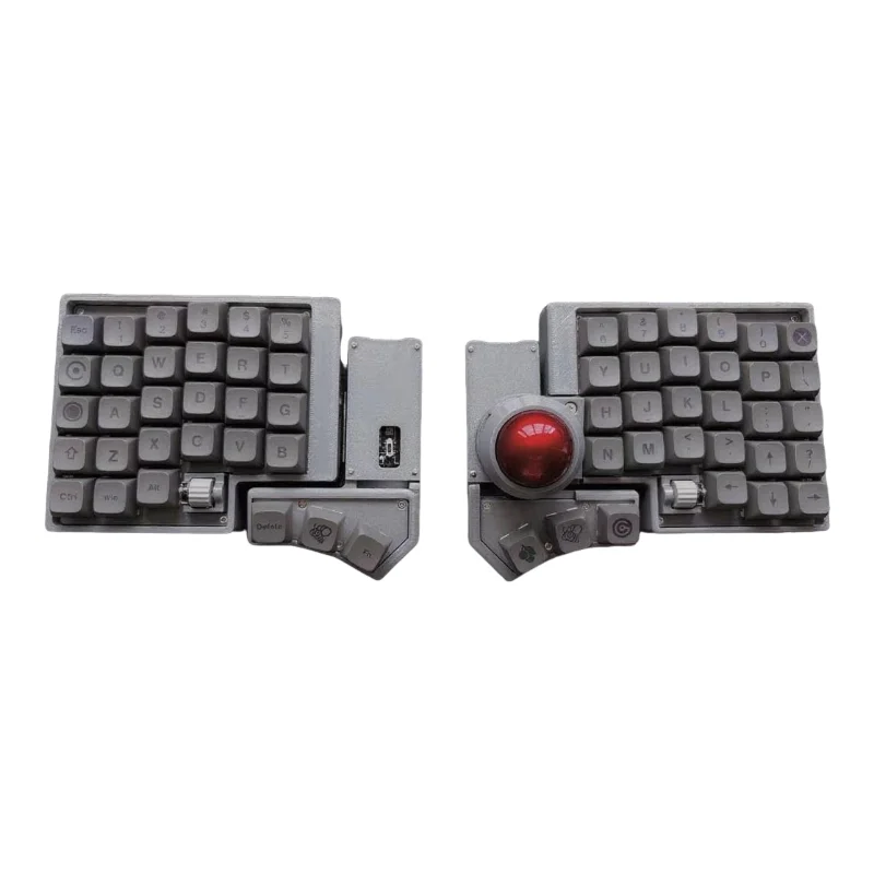 

CCK-BALL Wireless Split Trackball Keyboard Kit ZMK/QMK Customized Hot-Swap Adjustable Angle Gaming Keyboards With scroll wheel