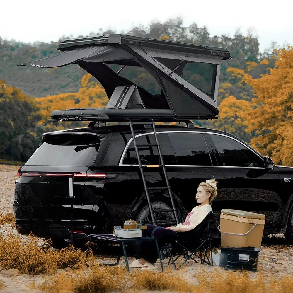 Overland Roof Top Tent Automatic ABS Hard Shell Car Roof Tents Quick Set up Portable Family Camping Tent