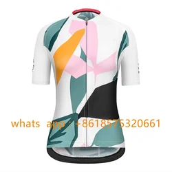 2024 Women's Cycling Jersey Short Sleeve Tops Pro Team Bicycle Clothing Custom Maillot Bike Apparel Sportswear Quick Dry Shirt