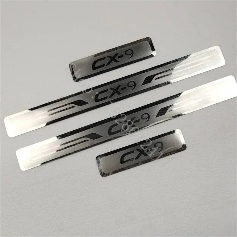 

Door Sill Protector Car Accessories For Mazda Cx9 Cx-9 2007-2015 Auto Threshold Scuff Plate Stickers Steel Pedal Trim Styling