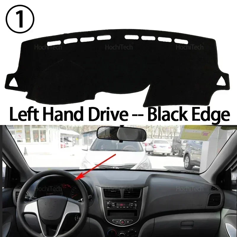 Auto Armaturenbrett Abdeckung Vermeiden Licht Pad Instrument Panel Matte Fall Teppiche für Hyundai Solaris Accent 2011-2017 RB – Detail 9