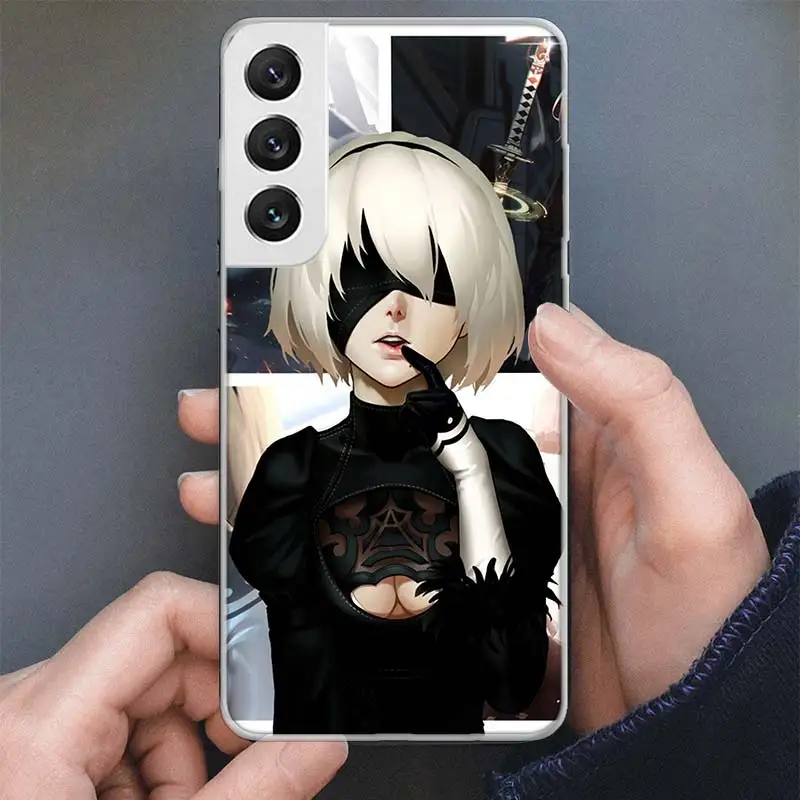 2B Nier Automata Anime Phone Case For Samsung Galaxy S24 S23 S22 S21 Ultra S20 FE S10 Plus S10E S9 S8 + Soft Cover Shell