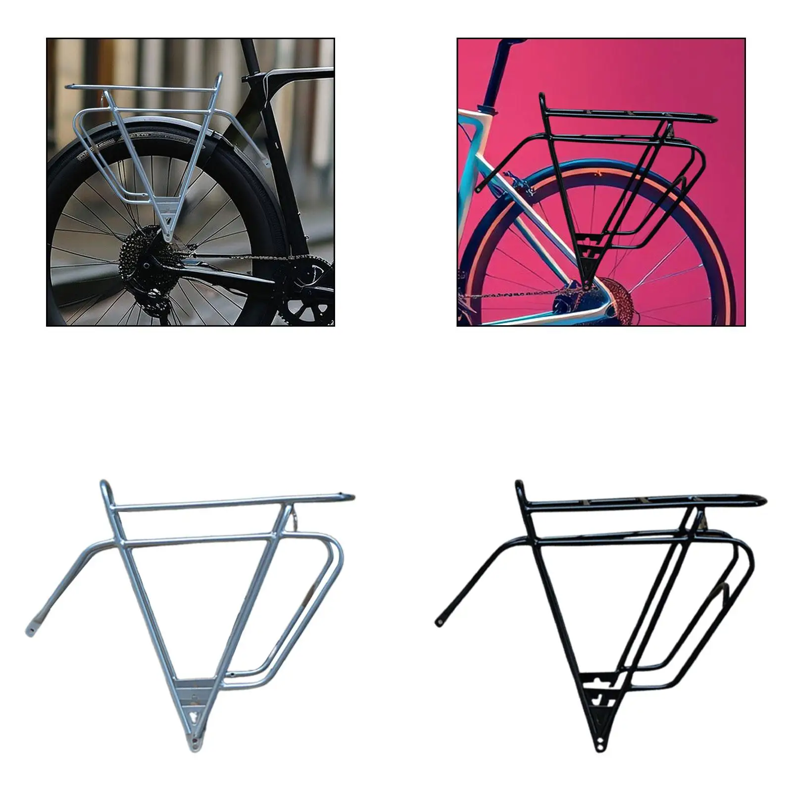 

Foldable Bike Rear Seat Carrier Touring for Mountain Bikes Foldable Bicycles