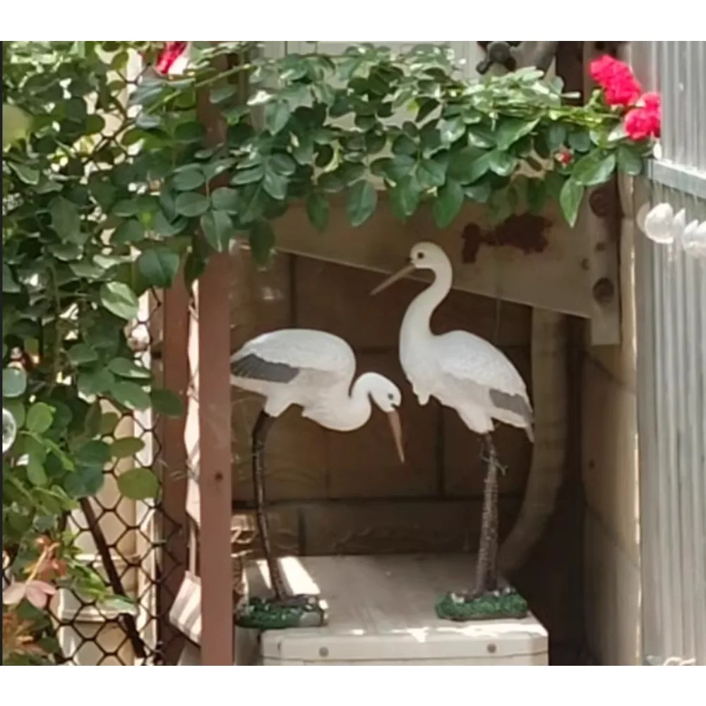 

Outdoor creative crane ornaments rockery fish pond courtyard lawn pond shallow water landscape decoration sculpture