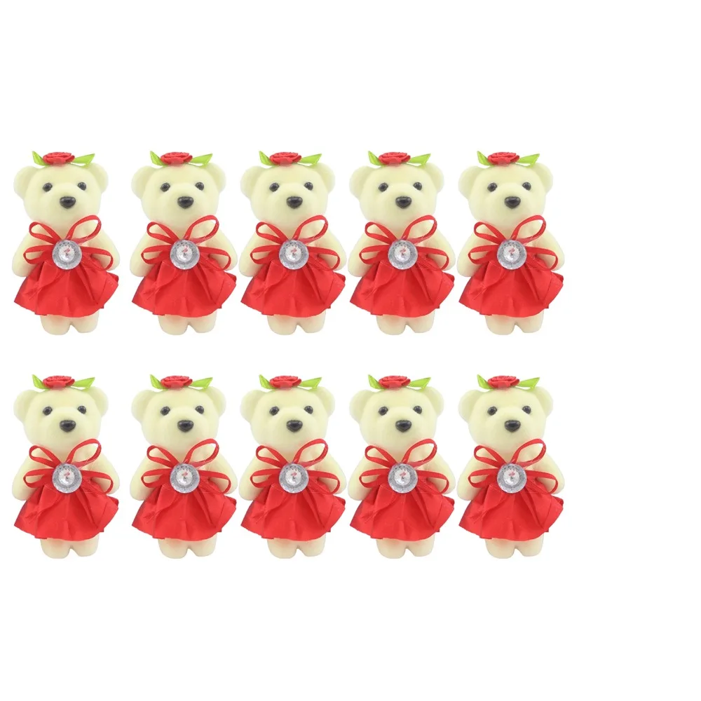 

10pcs/set Foam Bear Bear Plush Foam Toys Plush Doll Plush Animal Mini Bear Flower Bouquet Cartoon 10cm Cartoon Bouquet Doll