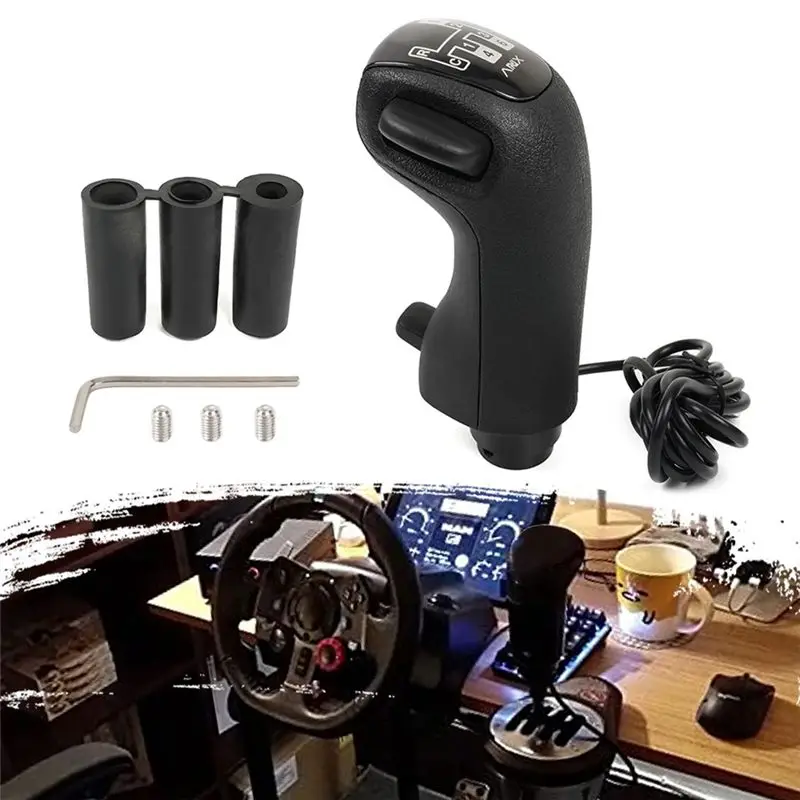 AB96-USB Shift Knob For Logitech G923 G29 G27 G25 TH8A For ETS2&ATS Scania Truck High Low Gear Simulator Shifter Simulators Part