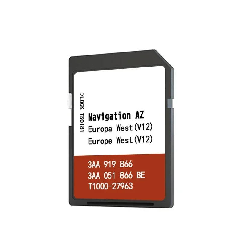 Cartão SD original de navegação Europa West RNS 315 Navi Software 3AA 919 866 para VW Platform AZ V12 Sat Nav entrega gratuita