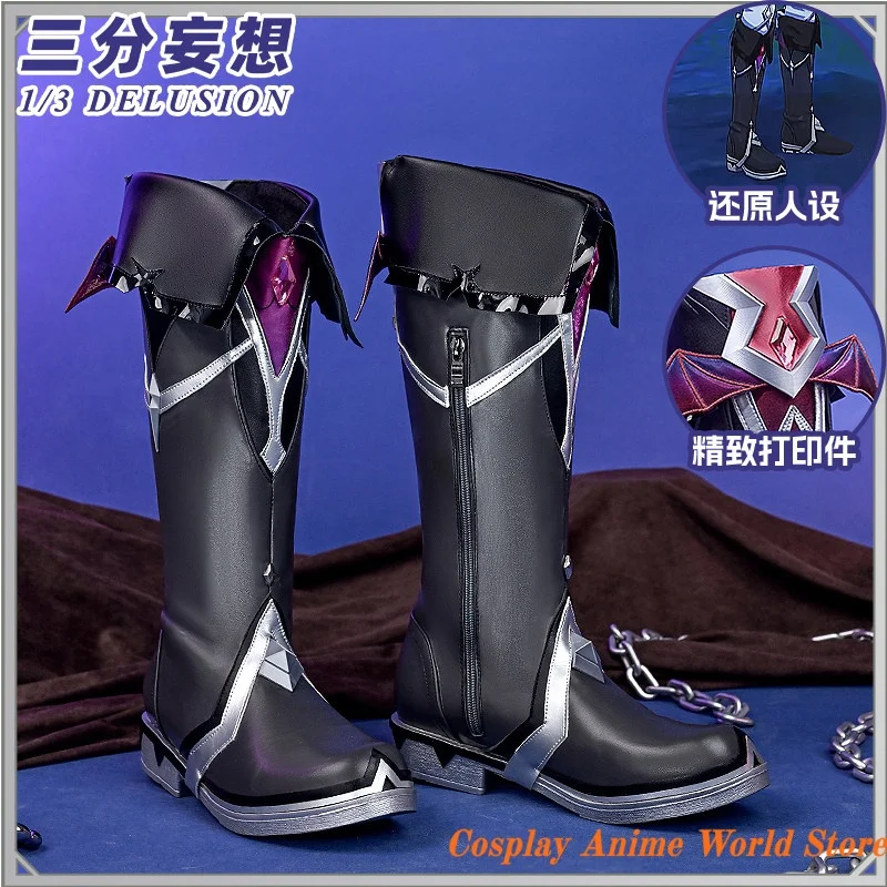 

In stock Genshin Impact Durin Cosplay Shoes boots mIHOYO Game Halloween Party Male Role Play Shoes