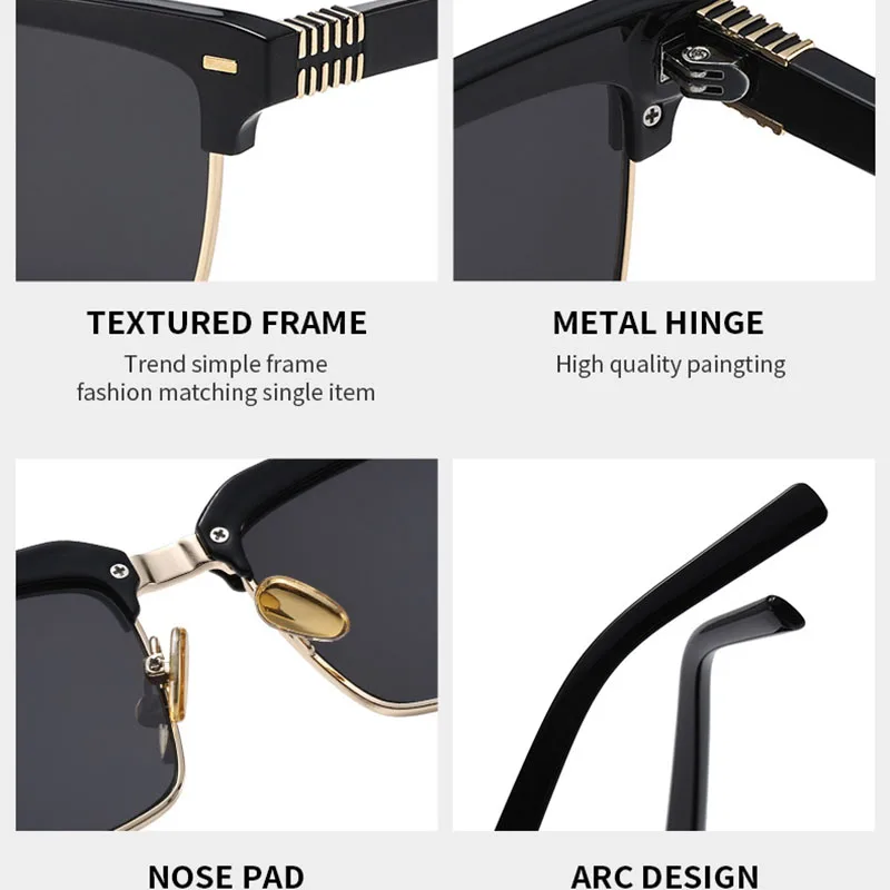 SHAUNA Fashion Rivets Half Fra - Lighting recension och pris