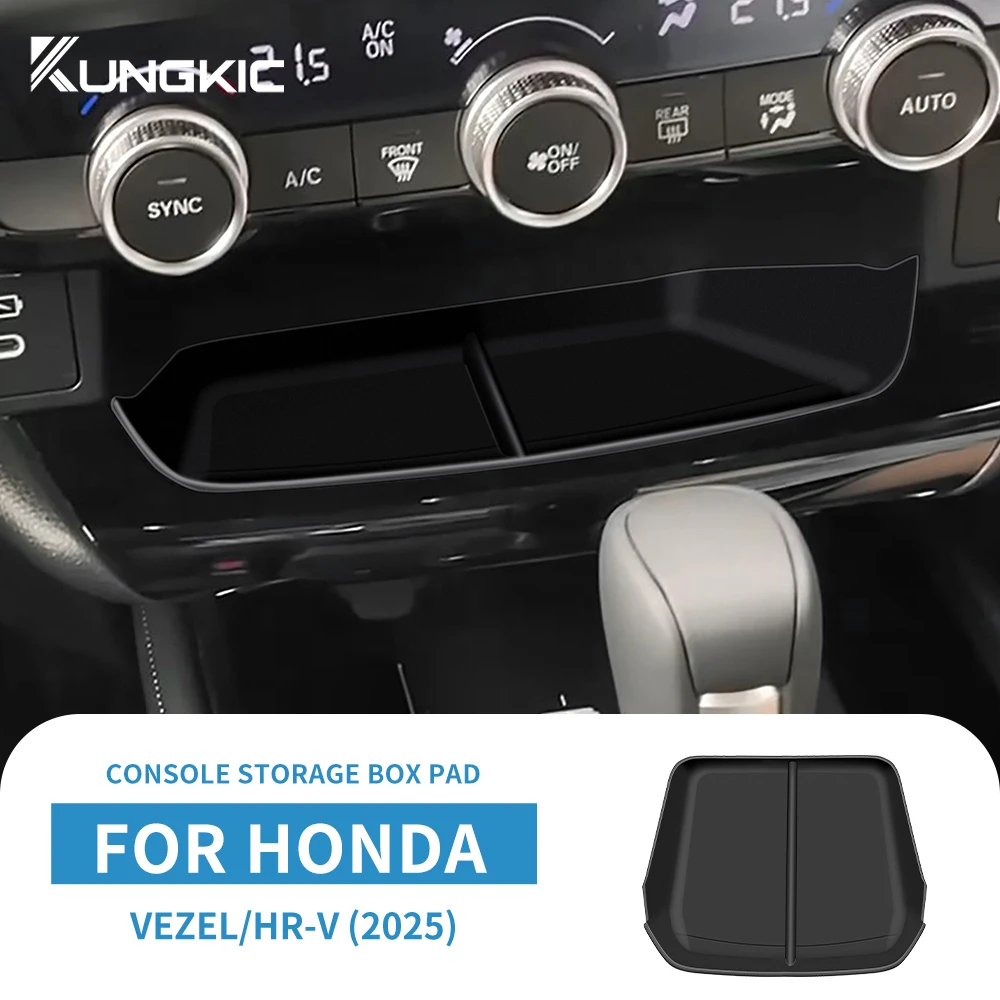 Almohadilla Central oculta para Honda Vezel HRV HR-V 2025 2026, caja organizadora de almacenamiento para consola Central, accesorios interiores de repuesto