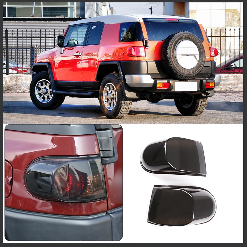 For Toyota FJ Cruiser 2007-2021 ABS Car Rear Light Frame Trim Taillight Cover Black Protective Shell Brake Light Accessories