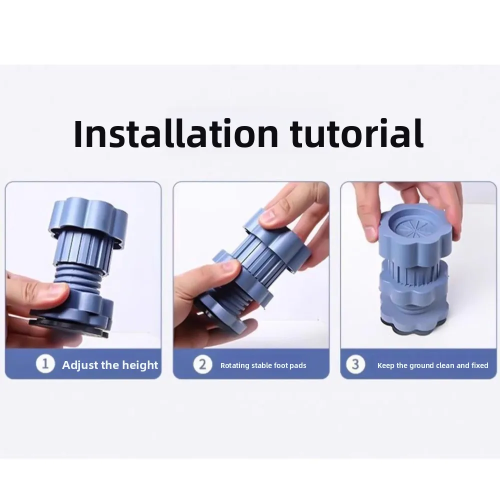 Multi-Functional Washing Machine Shockproof Pad Adjustable Universal Shock Mute Pads Anti-Slip Furniture Foot Pad