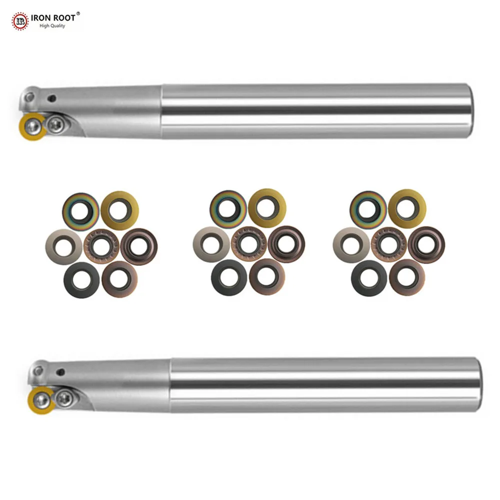 IRONROOT EMR4R okrągły nos uchwyt frezarski 10,12,13,1T frezowanie CNC uchwyt obrabiarki dla RPMT08T2,RDMW08T2 płytka węglikowa