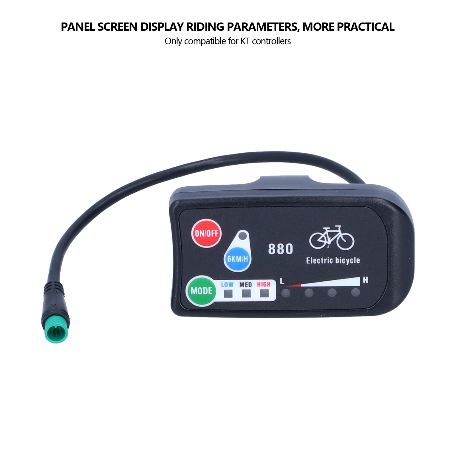 Electric Bike for KT‑LED880 Display 36V 48V Display Meter with 5 Pin Male Connector