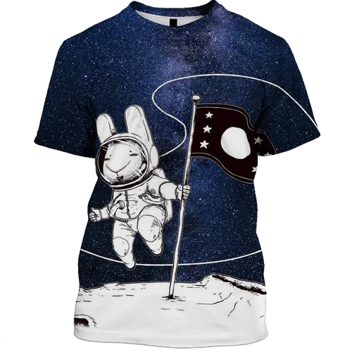 Imagen 2 del producto Camisetas con estampado 3D de dibujos animados divertidos, ropa de calle Harajuku Unisex de verano para hombres y mujeres, camiseta divertida de manga corta