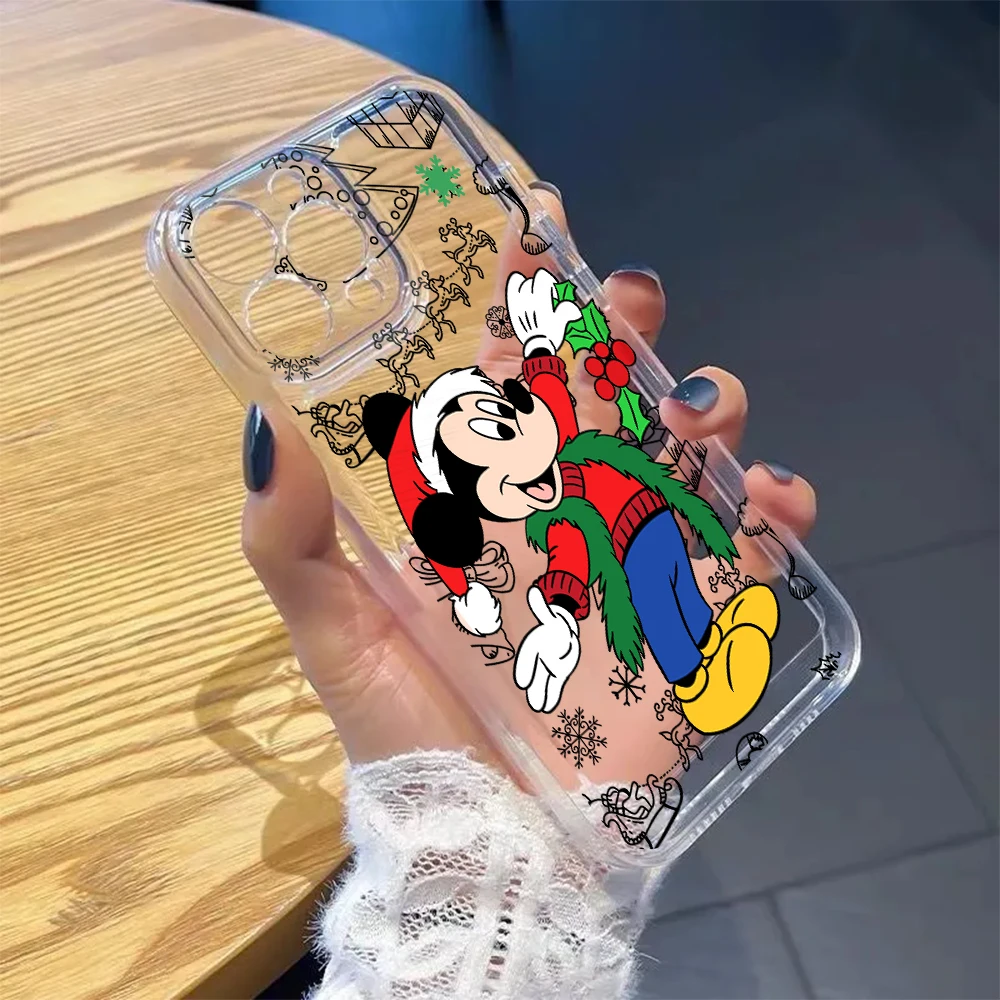 Mickeys Minnies Christmas Phone Case for Motorola Moto G9 G22 G53 G30 G71 G72 G73 Edge 40 Pro Soft Transparent TPU Back Cover