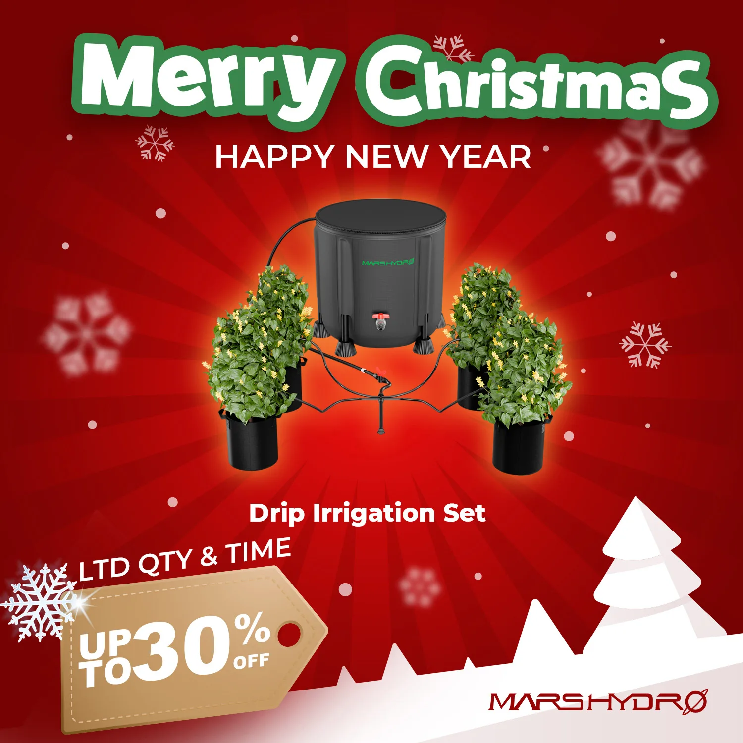 Mars Hydro Drip Irrigation Kits for 8 Indoor Growing Plants