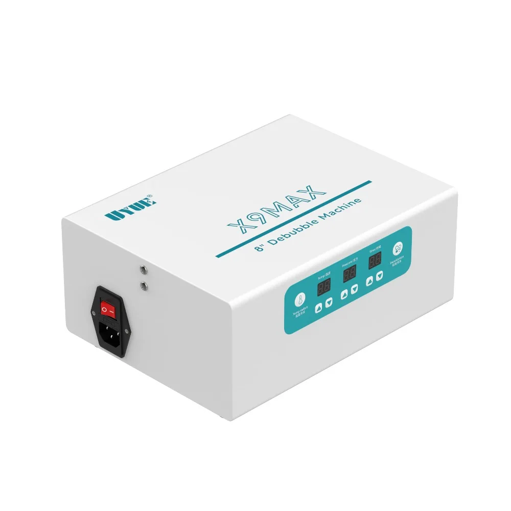 UYUE X9 MAX 600W مضخة تفريغ مدمجة لإزالة الرغوة الذكية تنطبق على iPhone أقل من 8 بوصة مزيل الرغوة المنحني/المسطح