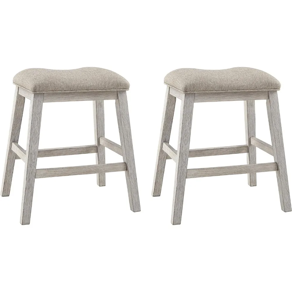 Skempton-Estofados Barstool, Modern Counter Altura, 24 dentro, 2 Contagem